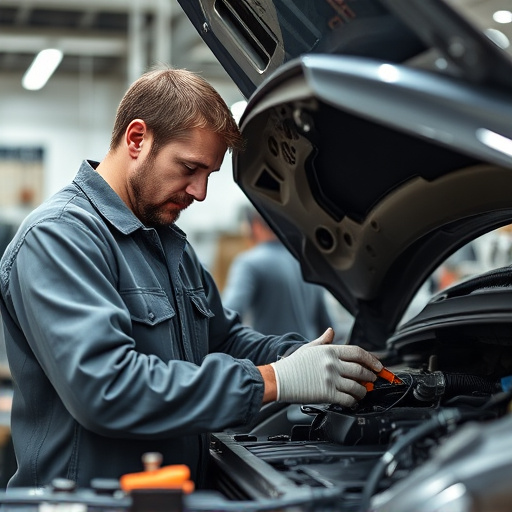 auto technician working