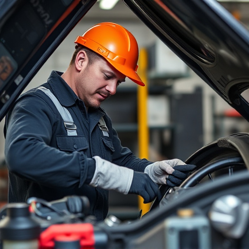 auto technician working