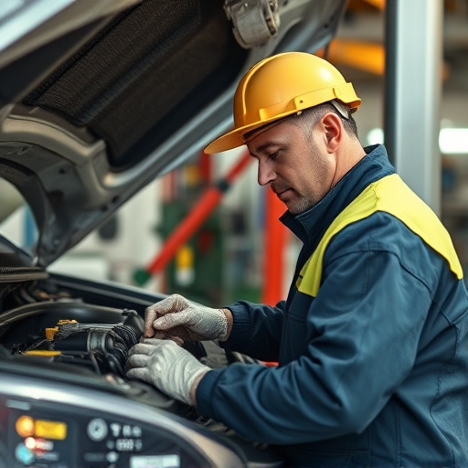 auto technician working