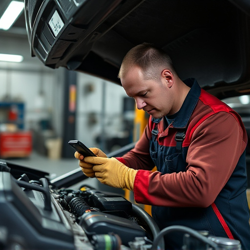auto technician working