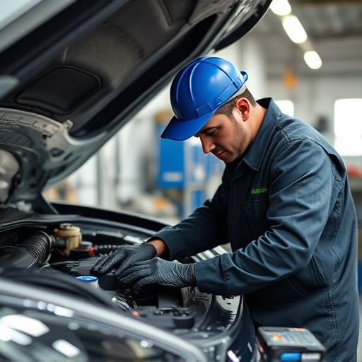 auto technician working