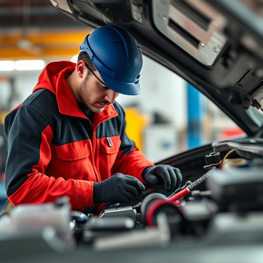 auto technician working