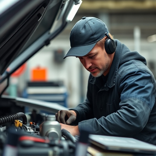 auto technician working