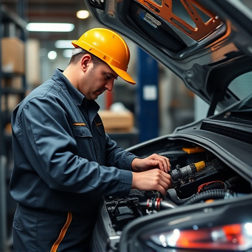 auto technician working