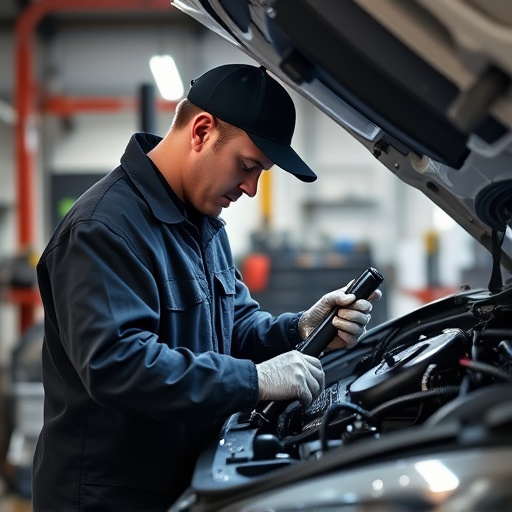 auto technician working