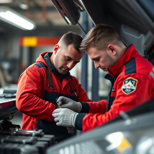 auto technician working