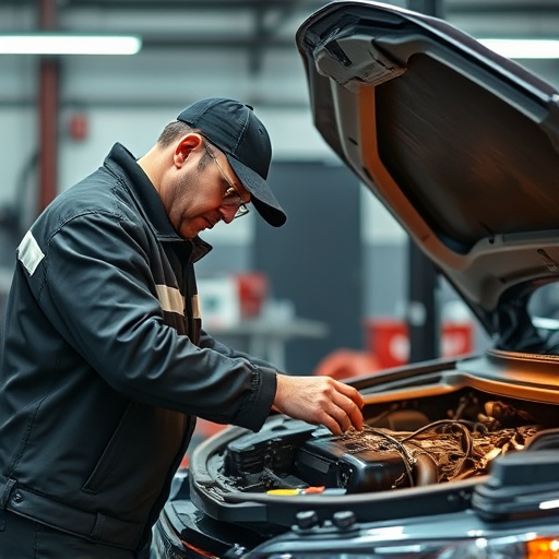 auto technician working