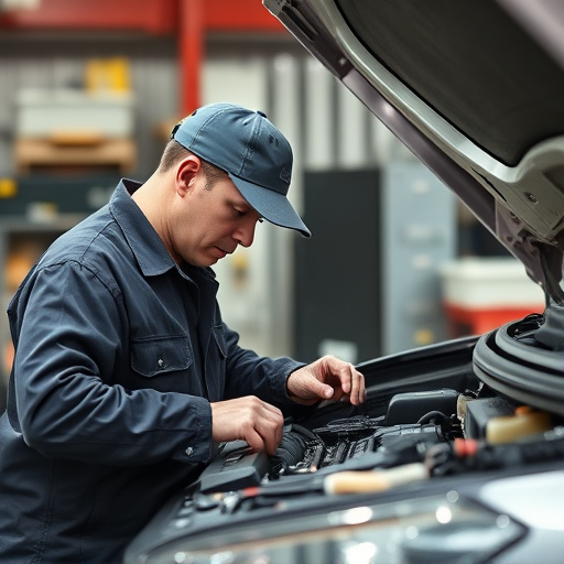 auto technician working