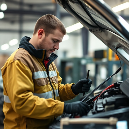 auto technician working