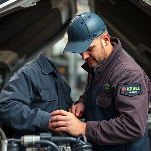 auto technician working