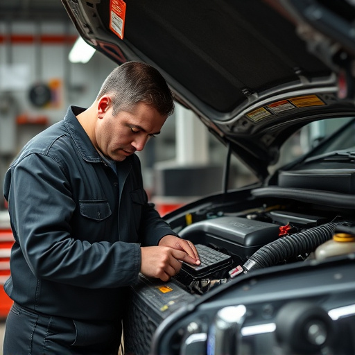 auto technician working