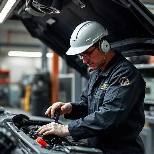 auto technician working