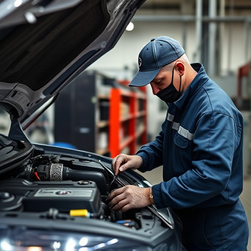 auto technician working