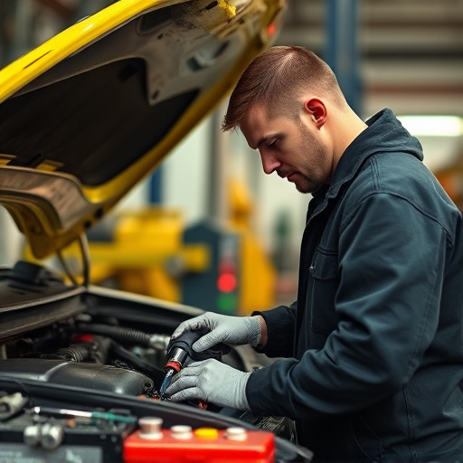auto technician working