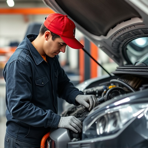 auto technician working
