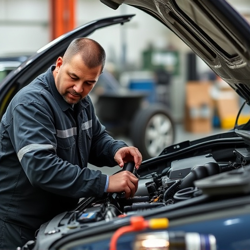 auto technician working