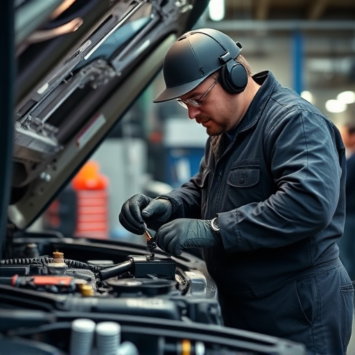 auto technician working