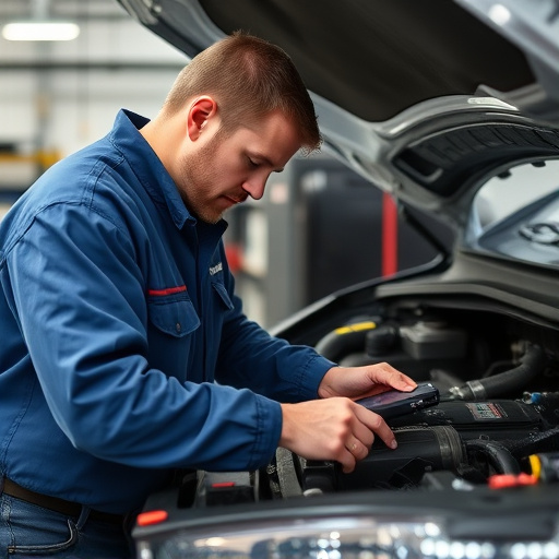 auto technician working