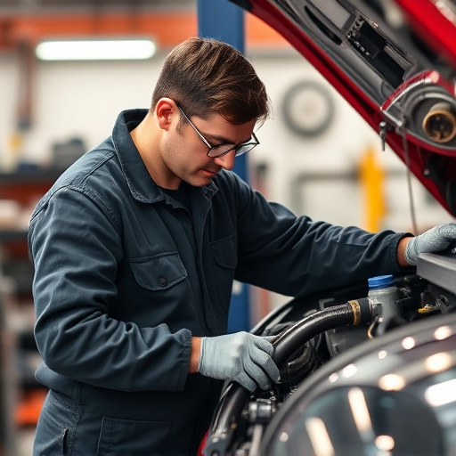 auto technician working