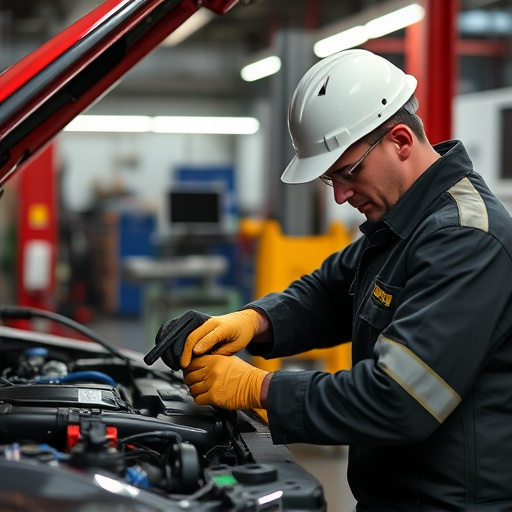 auto technician working