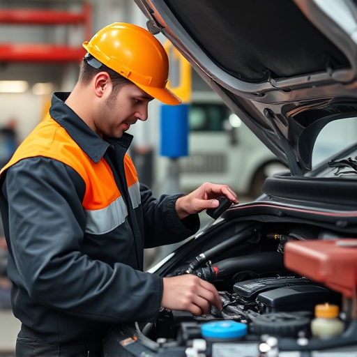 auto technician working