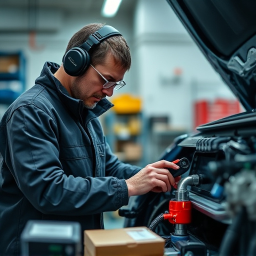auto technician working