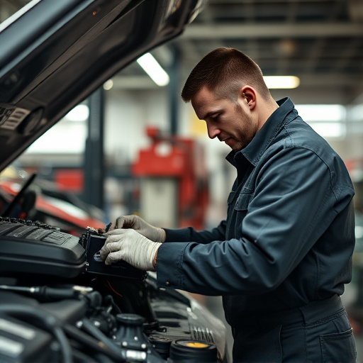 auto technician working