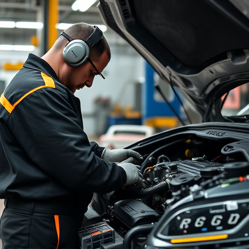 auto technician working