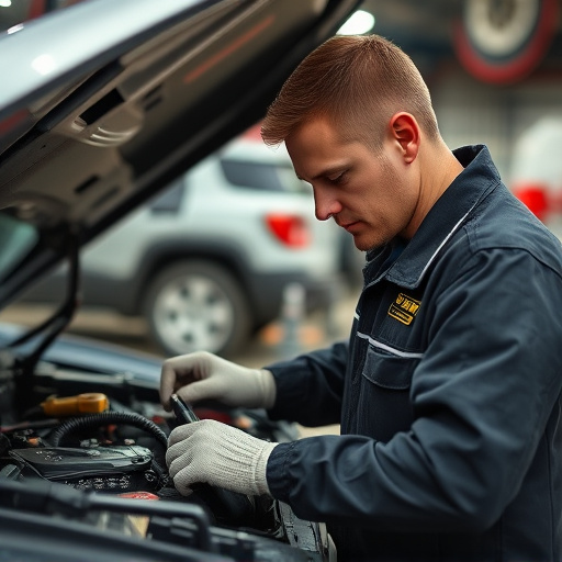 auto technician working