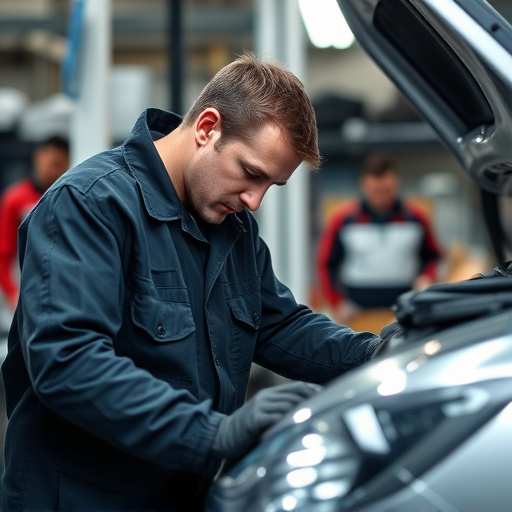 auto technician working