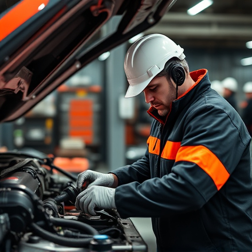 auto technician working