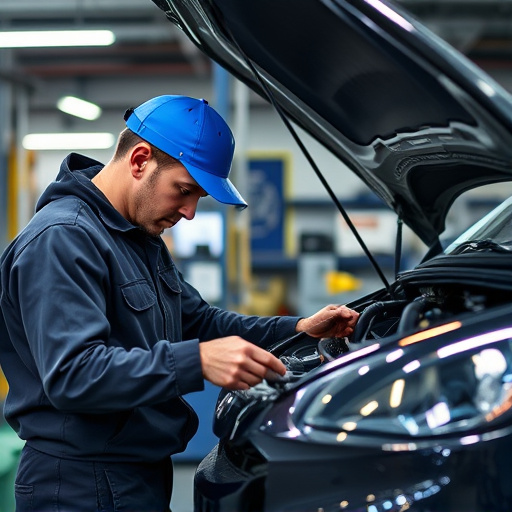 auto technician working