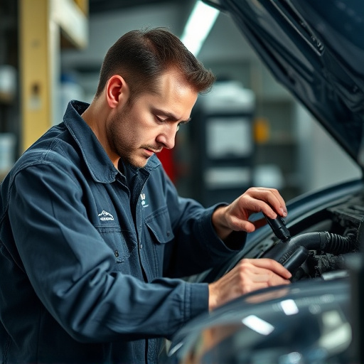 auto technician working