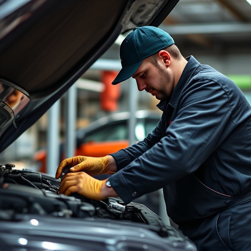 auto technician working