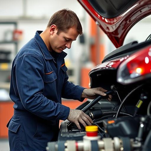 auto technician working