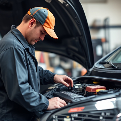 auto technician working