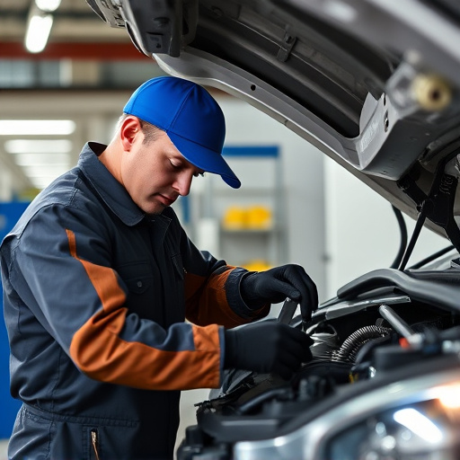 auto technician working