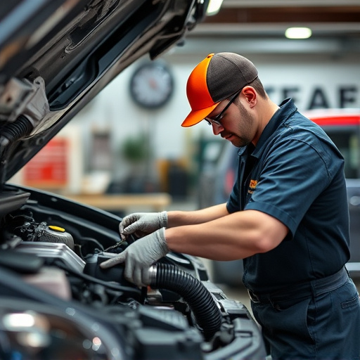 auto technician working