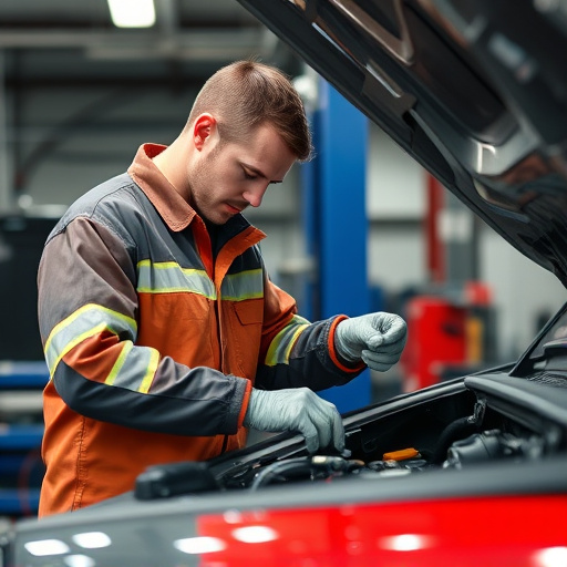 auto technician working