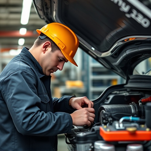 auto technician working