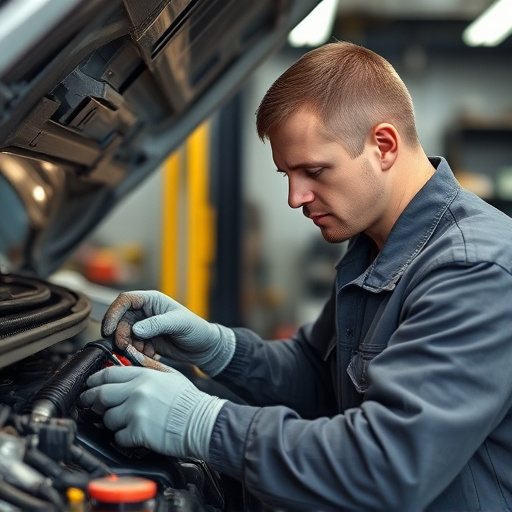 auto technician working