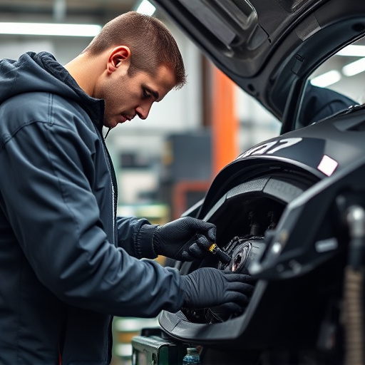 auto technician working