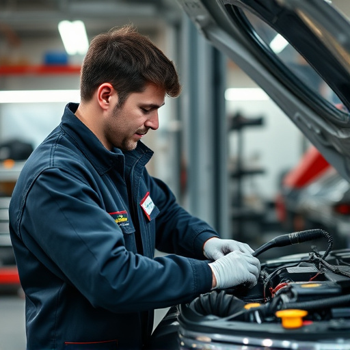 auto technician working