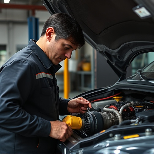 auto technician working