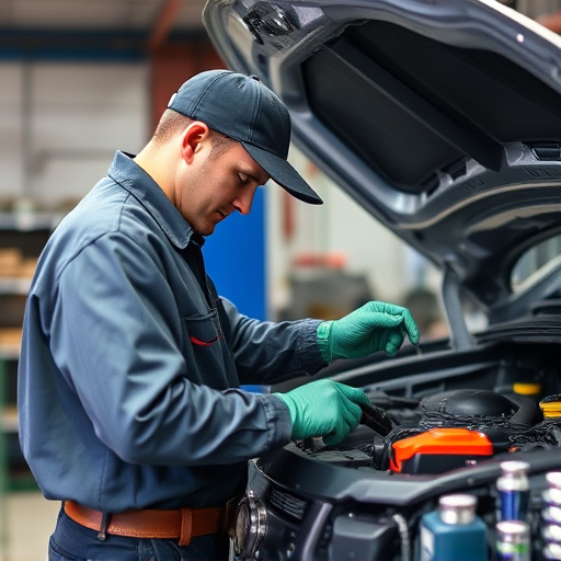 auto technician working