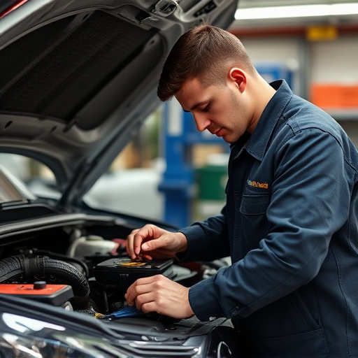 auto technician working
