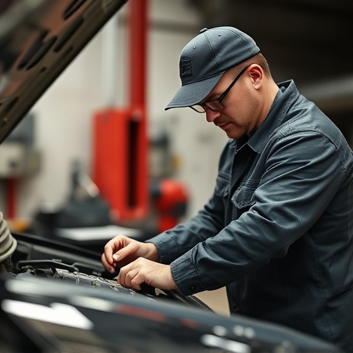 auto technician working