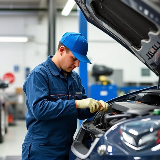 auto technician working