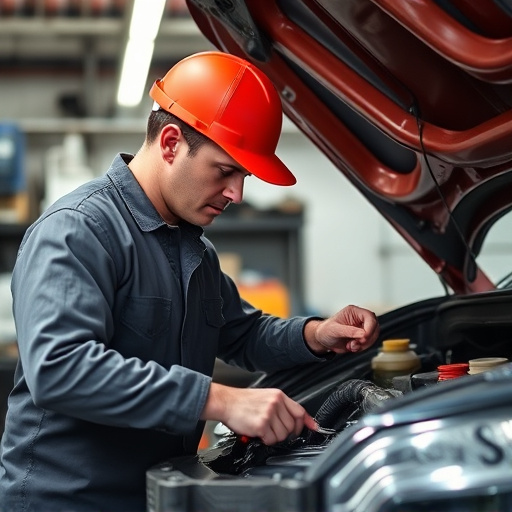 auto technician working
