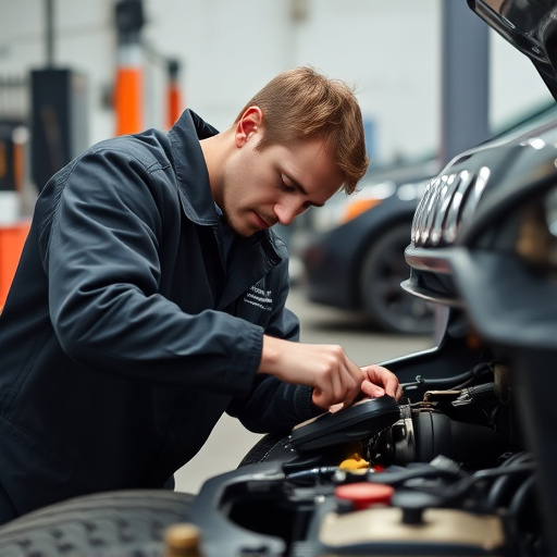 auto technician working